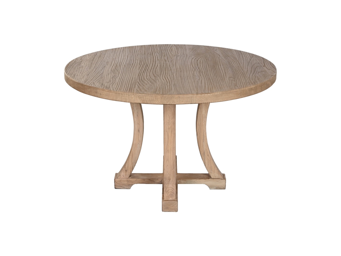 Mesa Comedor Olmo Macizo Natural 120x120x76cm
