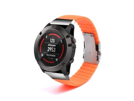 Correa Silicona Líquida para Garmin fenix 5X Naranja