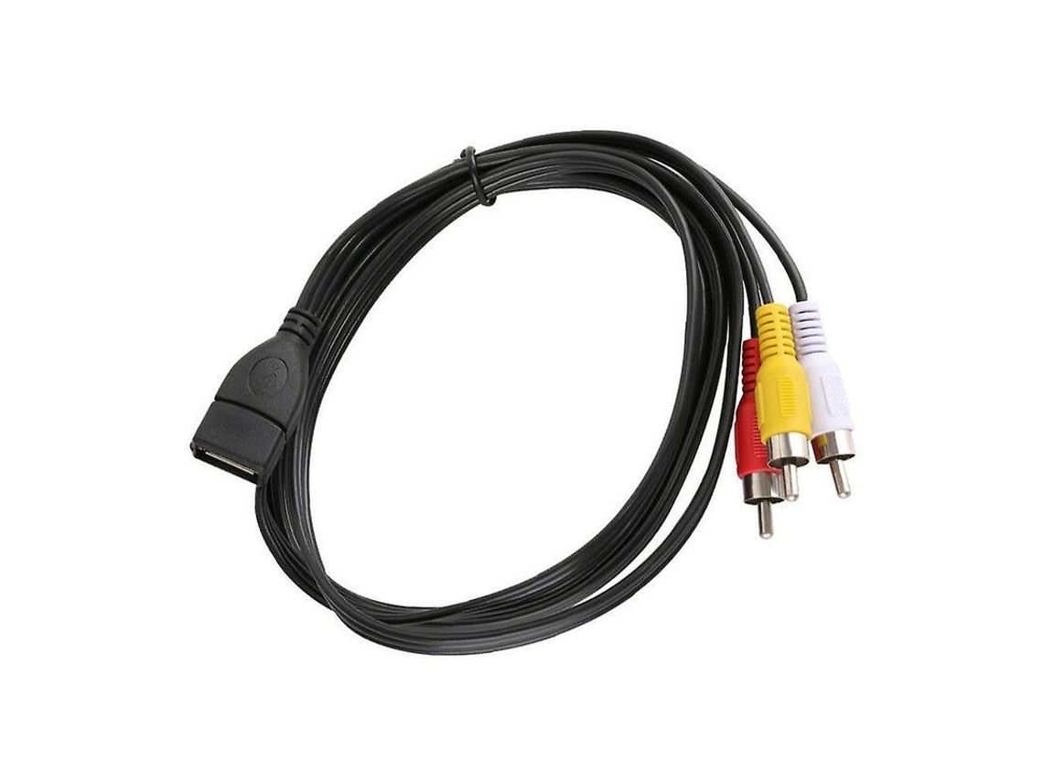 Cable Adaptador Usb A Hembra A 3 Rca Macho De 1,5 M Para Cámaras De Vídeo Hdtv (venta Al Por Menor)