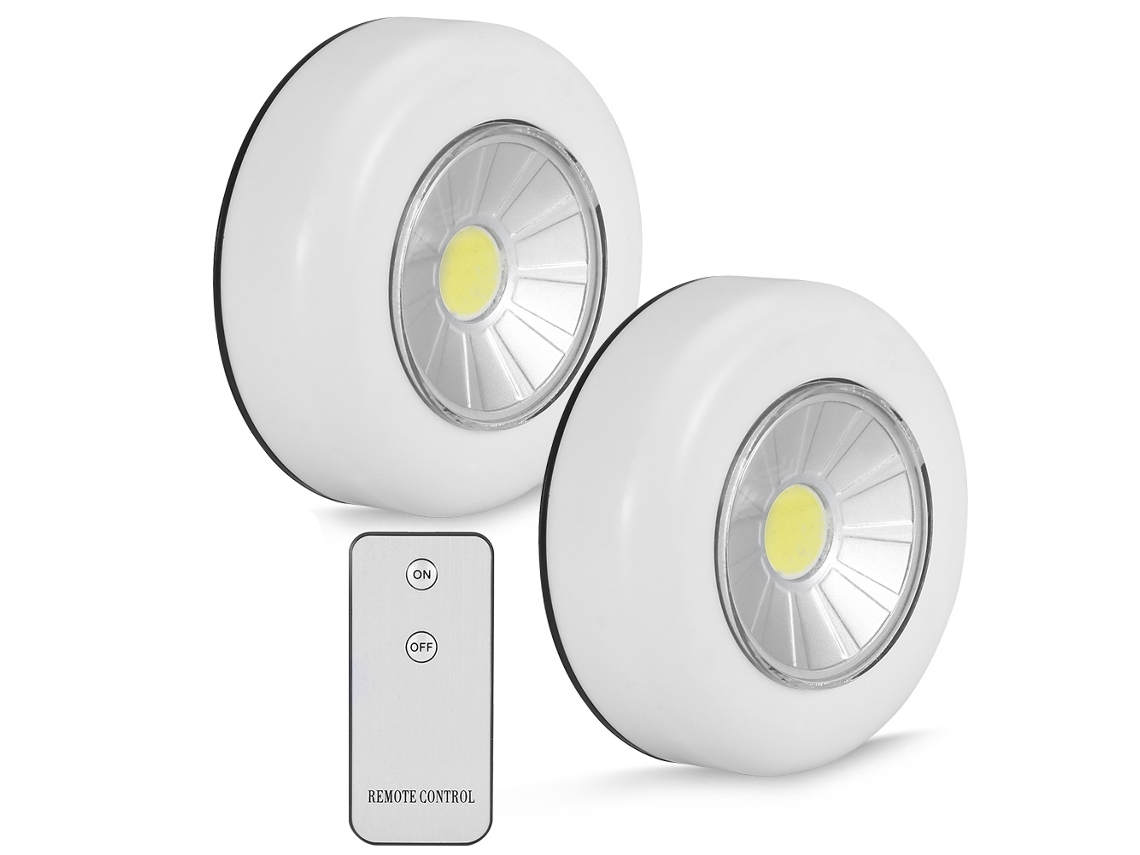 NEVEANCE Lámpara de Emergencia COB Alta Luminosidad 2 Unidades con Mando a Distancia para Dormitorio Hogar