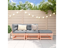 Conjunto de 10 piezas de muebles de jardín de madera de abeto Douglas, DKD Home Decor