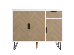 Aparador bajo de 3 puertas y 1 cajón en MDF natural Mobrio