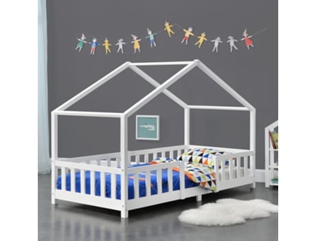 Estructura de Cama Infantil [EN.CASA] (Blanco - Madera - 90x200cm)