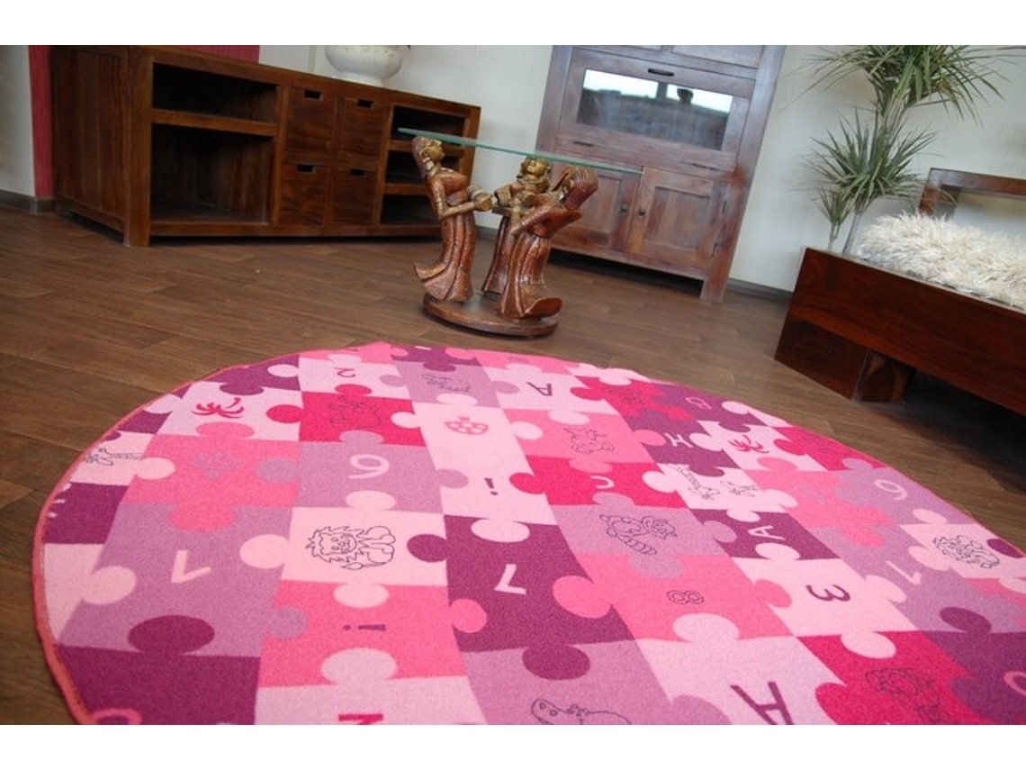 Alfombra Infantil Puzle Círculo Violeta (circulo 200 cm)