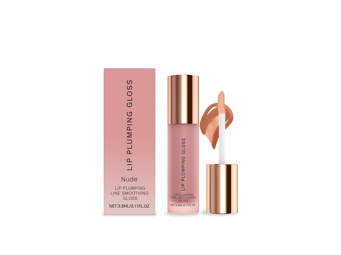 Brillo labial hidratante en tono nude