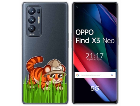 Carcasa Oppo Find X3 Neo TUMUNDOSMARTPHONE Dibujos Transparente