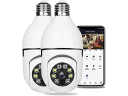 Cámara De Seguridad Inalámbrica Wi-fi Tipo Bombilla, 1080p Hd, Visión Nocturna, Ptz De 360 Grados, Detección De Movimiento, Audio Bidireccional.