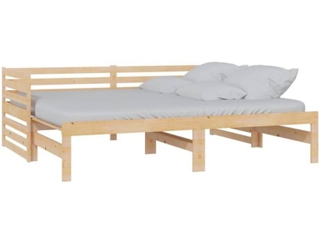 Sofá cama VIDAXL Marrón Madera (203.5x185x68.5 cm)