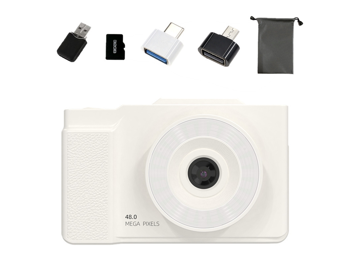 Microcámara digital individual con pantalla abatible HD, zoom 16x, luz de relleno LED y tarjeta de memoria de 32 g Cuich