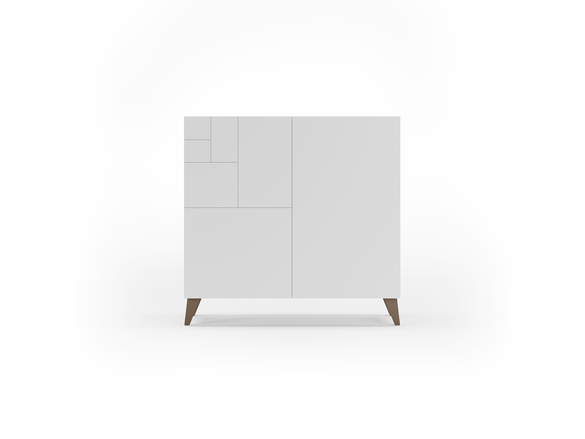 Zapatero HERDASA Bergen Blanco, Moka (87 x 90 x 27 cm)