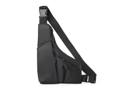 Bolso bandolera portátil para hombre (negro), ideal para viajes y desplazamientos diarios.