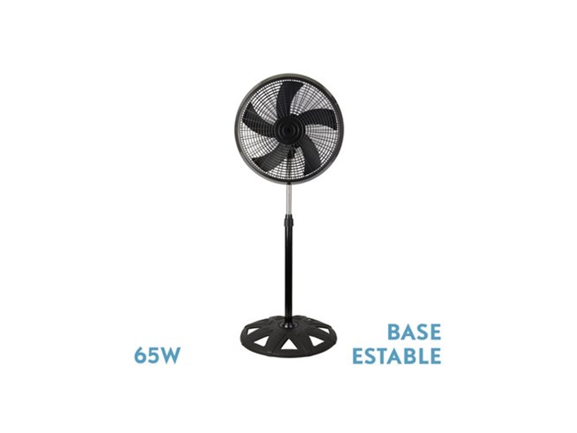 Ventilador de Pie Agudo Negro 65W Oscilante FABRILAMP