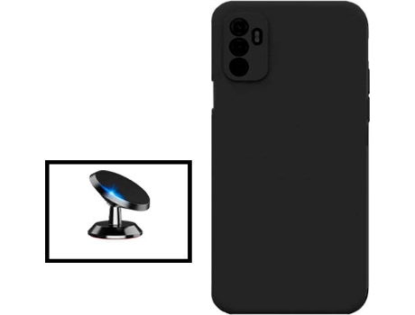 Kit Carcasa + Soporte Oppo A11s GIFT4ME Negro