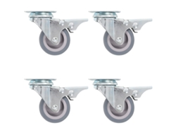 vidaXL Ruedas giratorias con frenos dobles 4 unidades 50 mm