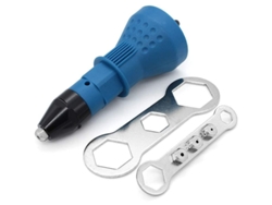 Adaptador Para Remachadora Inalámbrica Para Taladro Eléctrico, Kit De Accesorios, 4 Tamaños De Boquilla, Azul