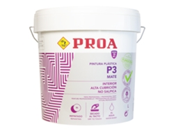 Pintura interior mate P3 Blanco 4L Gran cubricion Paredes Techos 6 kg