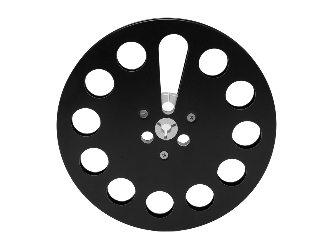 Carrete Universal Vacío De Tira De 1/4 De Pulgada X 7 Pulgadas, 11 Agujeros, Resistente Al Viento, Para Grabado, Color Gris.