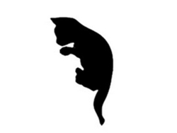 Pegatina para Interruptor Diseño de Gato Negro de Dibujos Animados