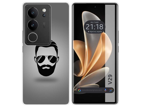 Funda Diseño Barba para Vivo V29 5G TUMUNDOSMARTPHONE Silicona Multicolor