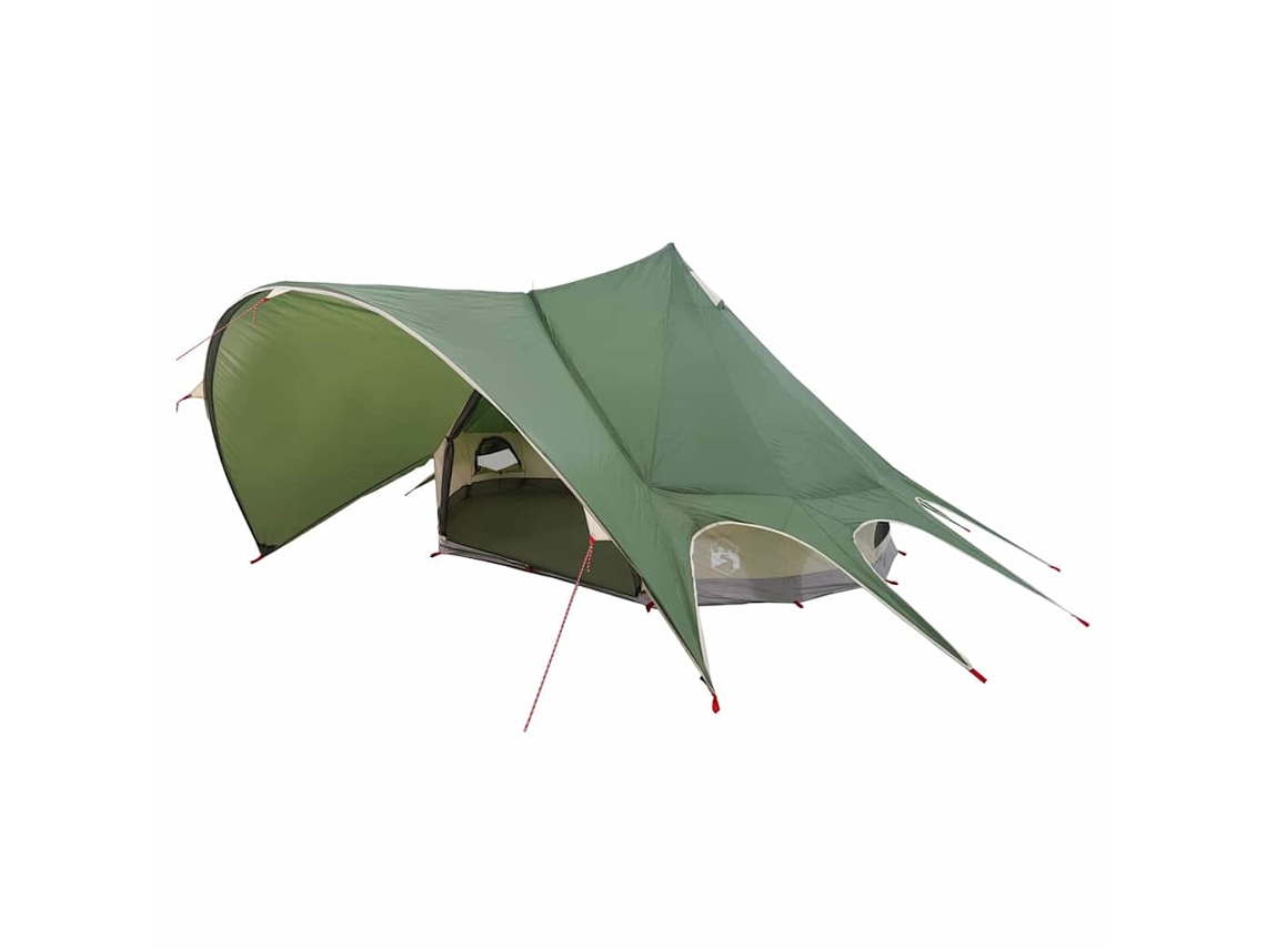 Tienda de campaña tipi Vidaxl, tafetán verde (600 x 600 x 347 cm)