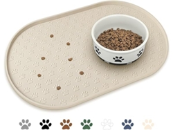 Alfombrilla para comederos de mascotas, apta para perros y gatos, de silicona antideslizante e impermeable, ergonómica, para uso diario. STELASPLEN