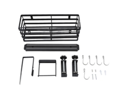 Organizador De Parrilla Para Accesorios De Barbacoa Con Rejilla Lateral Y Almacenamiento Magnético.