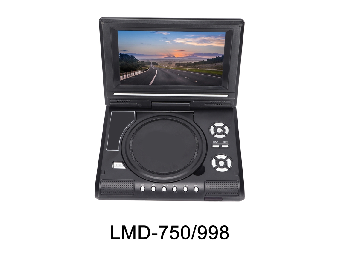 Reproductor de DVD HD portátil 2026dn con pantalla giratoria de 270° y mando a distancia USB LMD 750 Enchufe británico