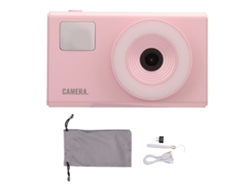 Cámara Digital 4k 48mp Con Pantalla 2.4 Pulgadas, Estabilización Anti-shake, Zoom 16x, Autofoco Y Luz De Relleno, Filtros 20, Rosa
