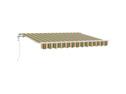 Toldo retráctil Vidaxl de poliéster verde