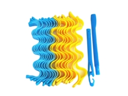 Kit De Rizado En Espiral Diy Con 18 Rulos De Plástico Para El Cabello, Para Mujeres Y Niñas, Cabello Extralargo De 30 Cm.