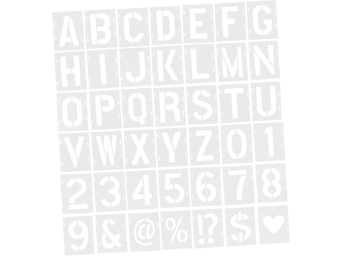 Juego De 42 Plantillas De Inyección De Tinta, Letras Pequeñas, Para Pintura Y Caligrafía Artesanal.