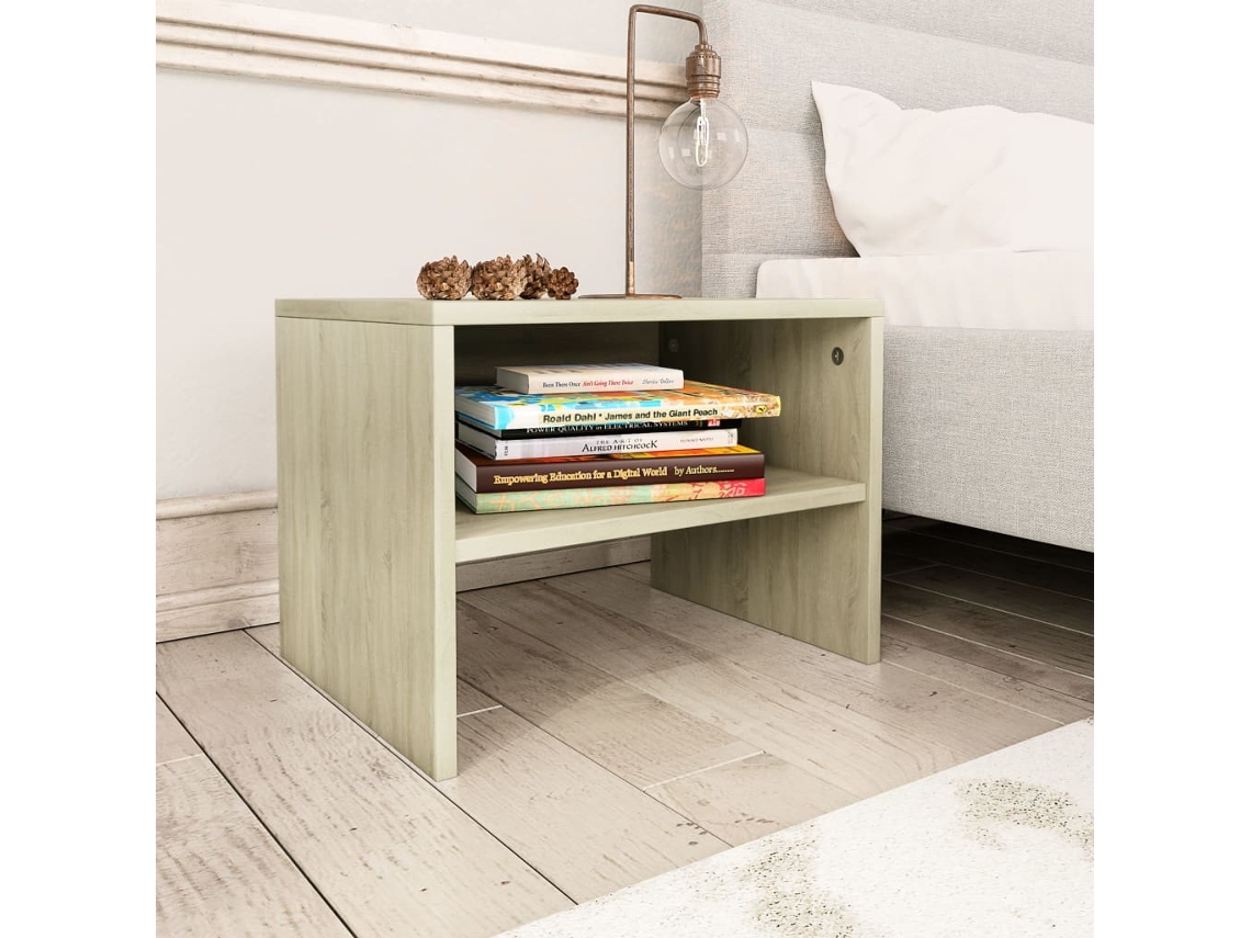 Mesa-De-Cabeceira LOVELY HOME Mesinha 40X30X30 Cm Contraplacado Carvalho Sonoma