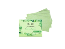 Papel absorbente de aceite con té verde fresco