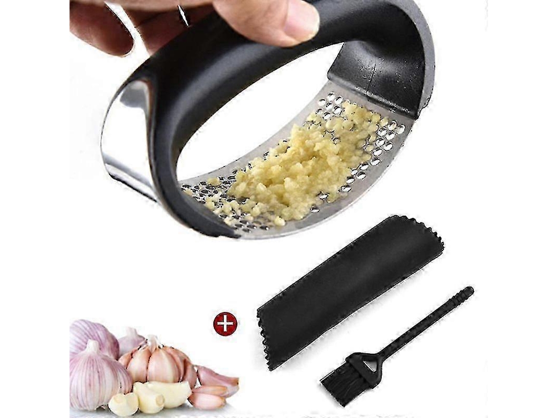 Juego de utensilios para machacar y pelar ajo y jengibre, incluye cepillo y prensa para ajos. Rosewell