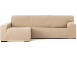 Funda de Chaise Longue Izquierda EYSA Premium Troya Tejido Elástico (310 x 170 x 110 cm - Poliéster y Algodón - Beige)