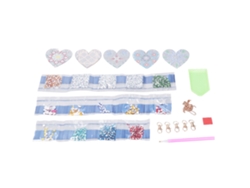 Kit De Llavero De 5 Piezas Con Pintura De Corazón De Diamantes De Imitación, Decoración Del Hogar Diy, Bolsa