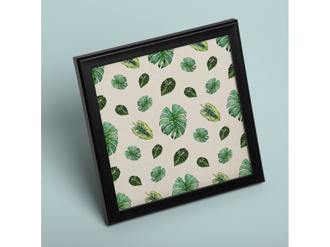 Póster NACNIC de Flores y Naturaleza. Cuadrada Verde Que Te Quiero Verde, Ilustrada con Dibujos A Color.