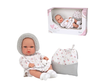 Muñeca Elegance 30 Cm Natal Gris Bolsa Multiusos MUÁECAS ARIAS