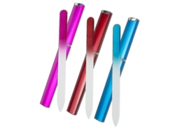 3 Limas De Uñas De Vidrio Con Estuche, Limas De Uñas De Doble Cara, 3 Piezas, Duraderas Y Reutilizables.