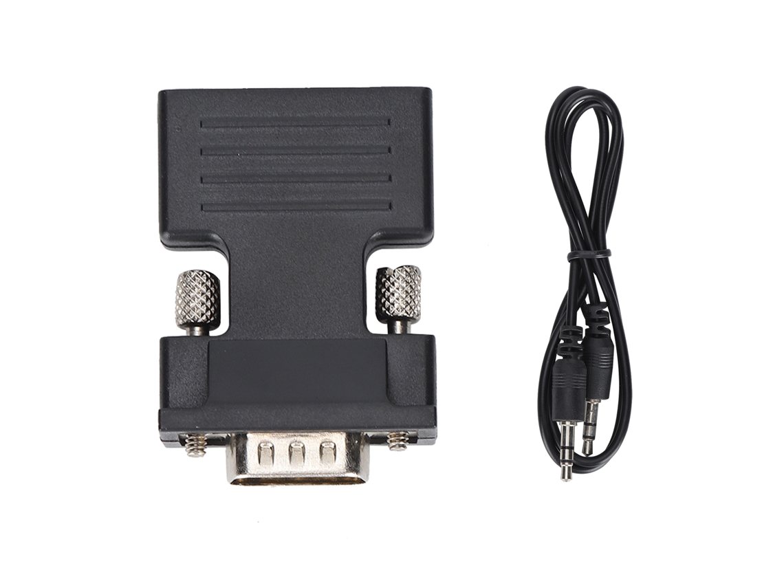 Adaptador Conversor Hdmi Para Vga 1080p Plug And Play Com Áudio Para Laptop Pc