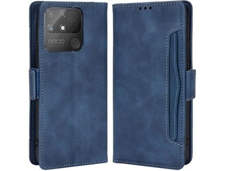 Funda Realme Narzo 50A HFS-HOUSE Cartera Azul
