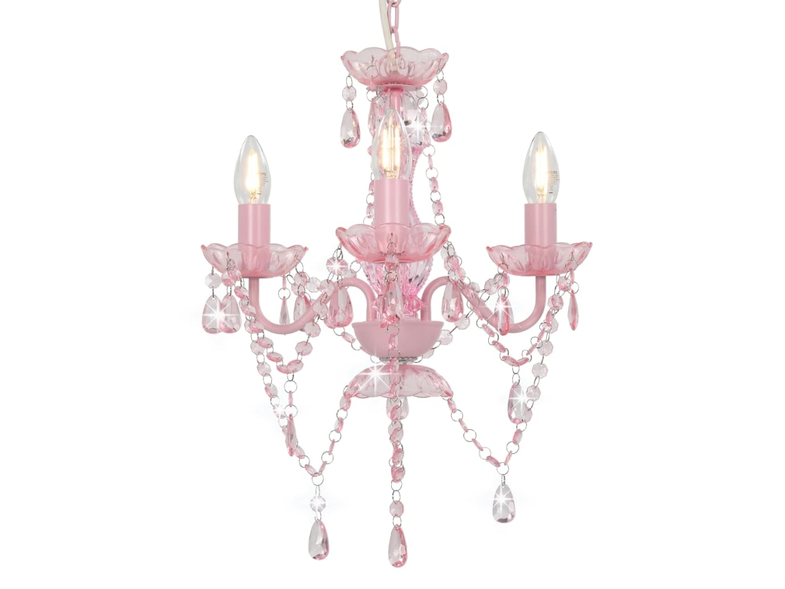 Lámpara de techo VIDAXL Rosa Metal (36 x 42)