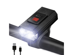 Luz Recargable Para Bicicleta, Súper Brillante (350 Lm), Resistente Al Agua Ipx5, Con 6 Modos Para Ciclismo Nocturno.