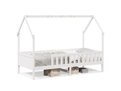 Cama Infantil Con Forma De Casa 80x200 Cm Pino Macizo Blanco Dkd Home Decor
