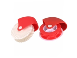 Juego de 2 piezas: rueda y cortador para decorar pasteles, bordes perfectos.