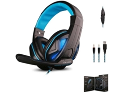 Auriculares Gaming ENKES Estéreo con micrófono ajustable y audio de alta calidad Aux de 3,5 mm con sonido potente