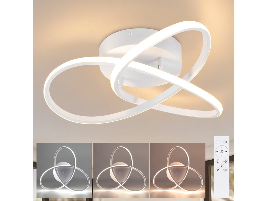 Zmh Lámpara De Techo Led De 3 Aspas Con Diseño Regulable Y Color Ajustable