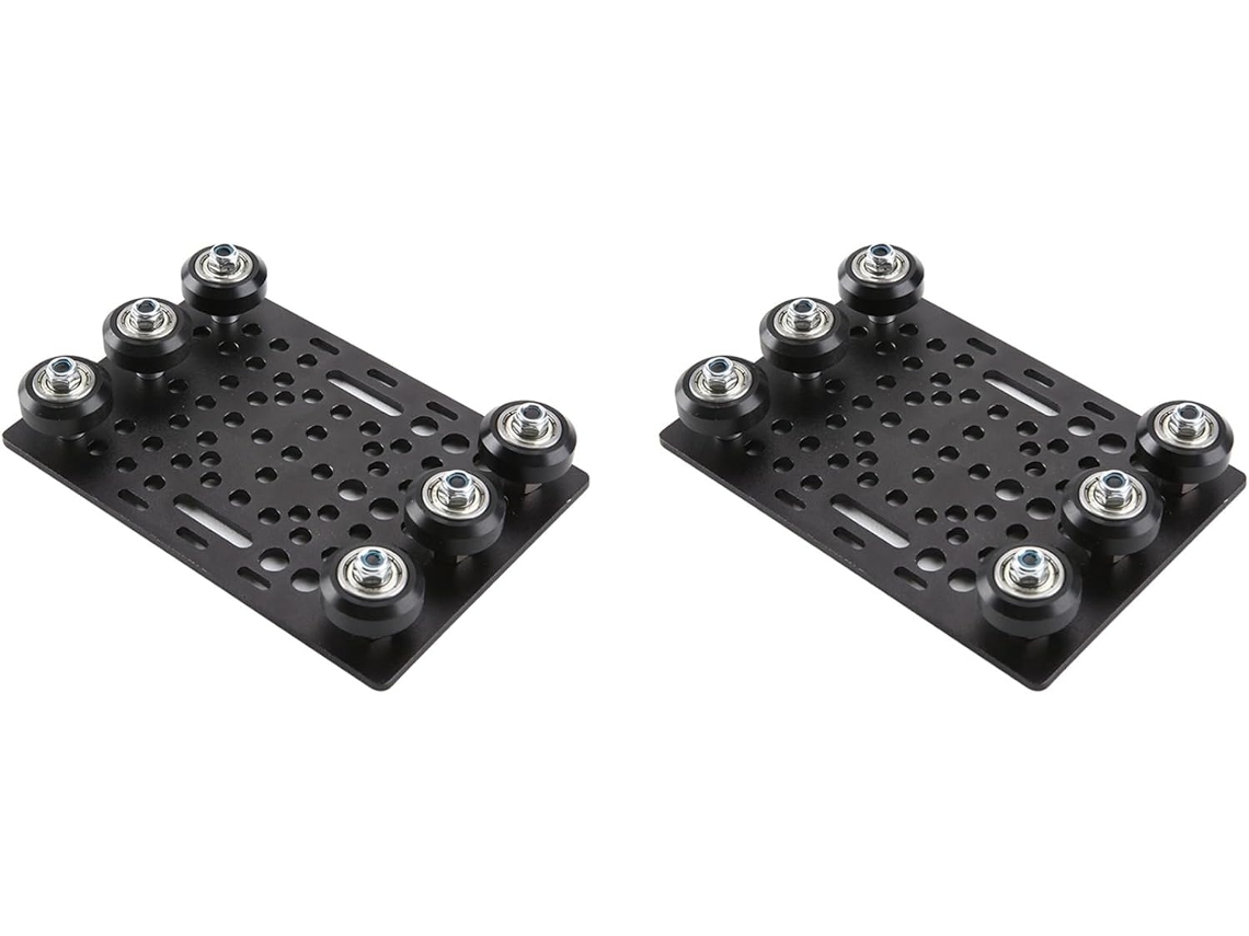 Juego De 2 Pórticos Con Ranura En V De 20-80 Mm Con Placas De Pórtico Y Ruedas Para Perfiles.