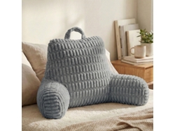 Almohada De Lectura Portátil Con Brazos, Suave Y Cómoda, 60x40x40cm,azul Grisáceo Gertiz