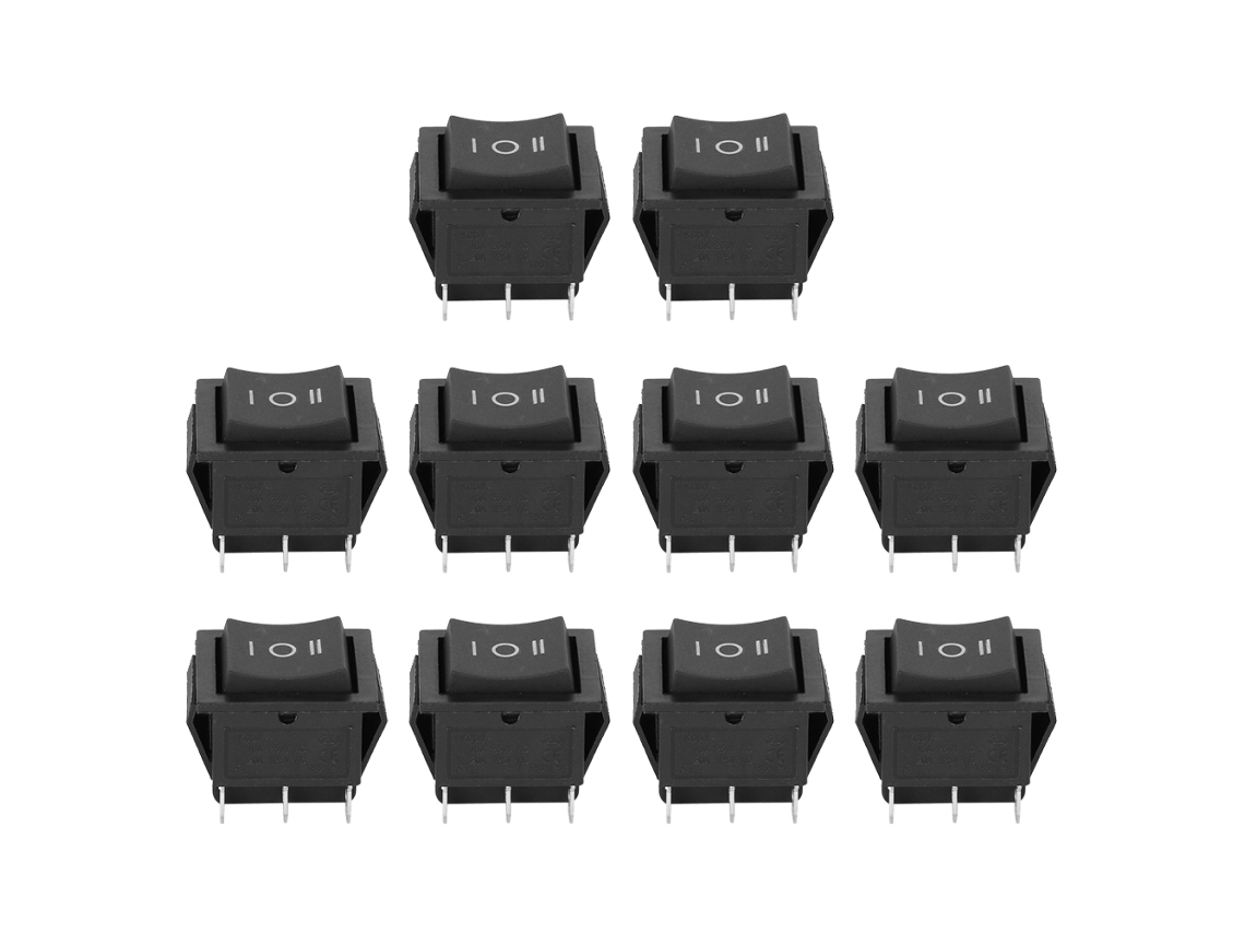 10 Piezas Interruptores Rocker De 6 Pines Botón Plástico Kcd4 Para Electrodomésticos Hogar